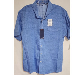 football pattern IZOD Xl button shirt